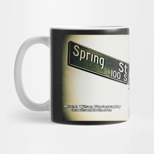 Spring Street & 1st Street, Los Angeles, California by Mistah Wilson Mug